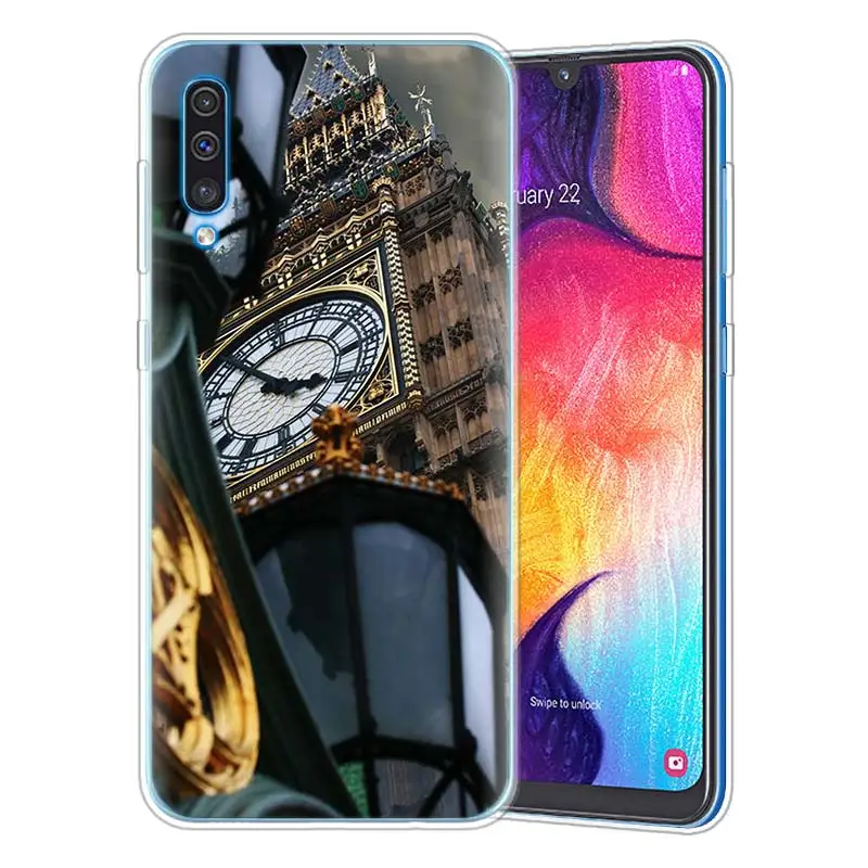 Модные лондонского городского Эйфелева чехол для samsung A50 A70 A60 A40 A30 A20 A20e A10 M30 M20 M10 A7 A9 силиконовый чехол для телефона из ТПУ с принтом " - Цвет: 14