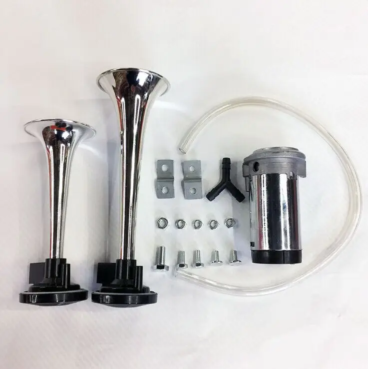 135db 12 V/24 V супер громкий Chrome не ржавеет Twin трубы Air Horn лодка автобус грузовик поезд