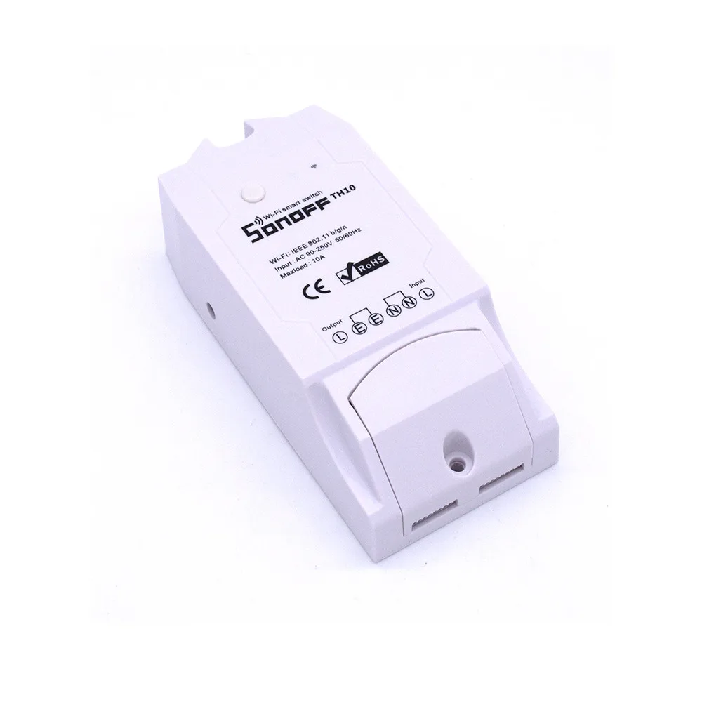 Sonoff TH 10A умный переключатель Wi-Fi для мониторинга температуры и влажности умный переключатель Умный домашний переключатель работает с Alexa Google Home