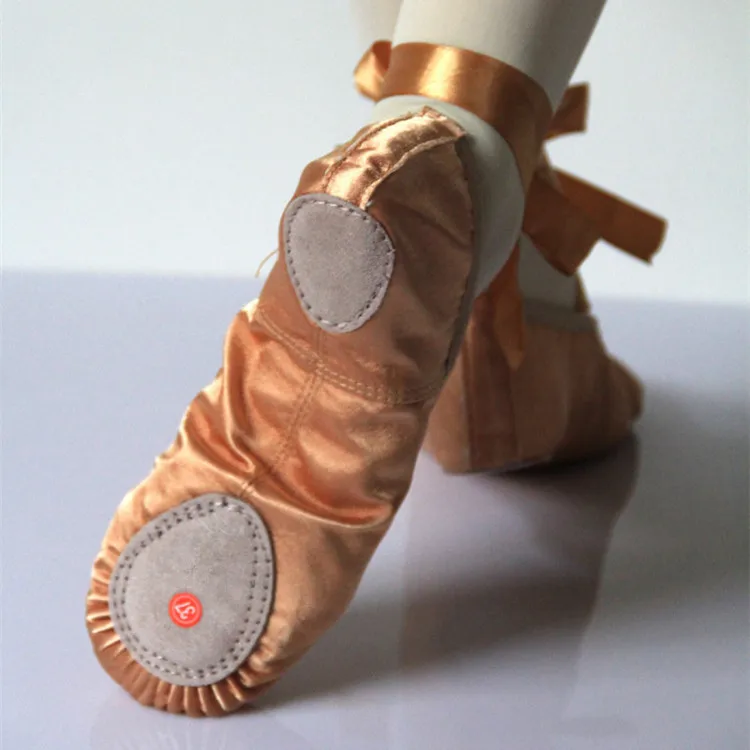 Балетки женские атласные с разрезом на подошве 4034|dance shoes|dance shoes wholesaledance brands |