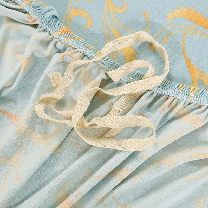 Синий + золотой чехол для дивана с рисунком анчовы плотный Нескользящие