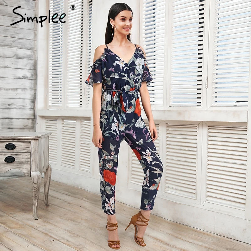 Simplee сексуальное с открытыми плечами длинный Детский комбинезон в стиле Бохо