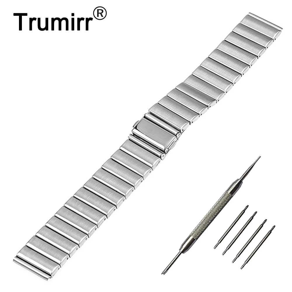 

22mm 24mm Stainless Steel Watch Band for Tissot 1853 T035 Folding Buckle Strap Wrist Belt Bracelet Black Silver + Spring Bar