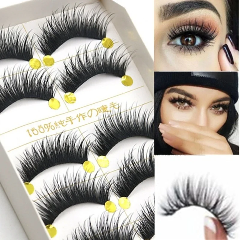 

5 Pairs Eyelashes 3D Mink Lashes Handmade Full Strip Lashes Cruelty Free Luxury Mink Eyelashes Makeup Lash maquiagem faux cils