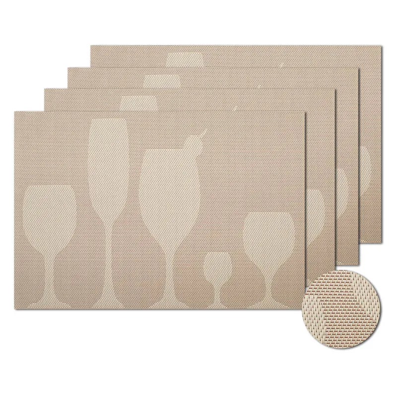 4 шт./компл. коврики для обеденного стола водонепроницаемые виниловые салфетки