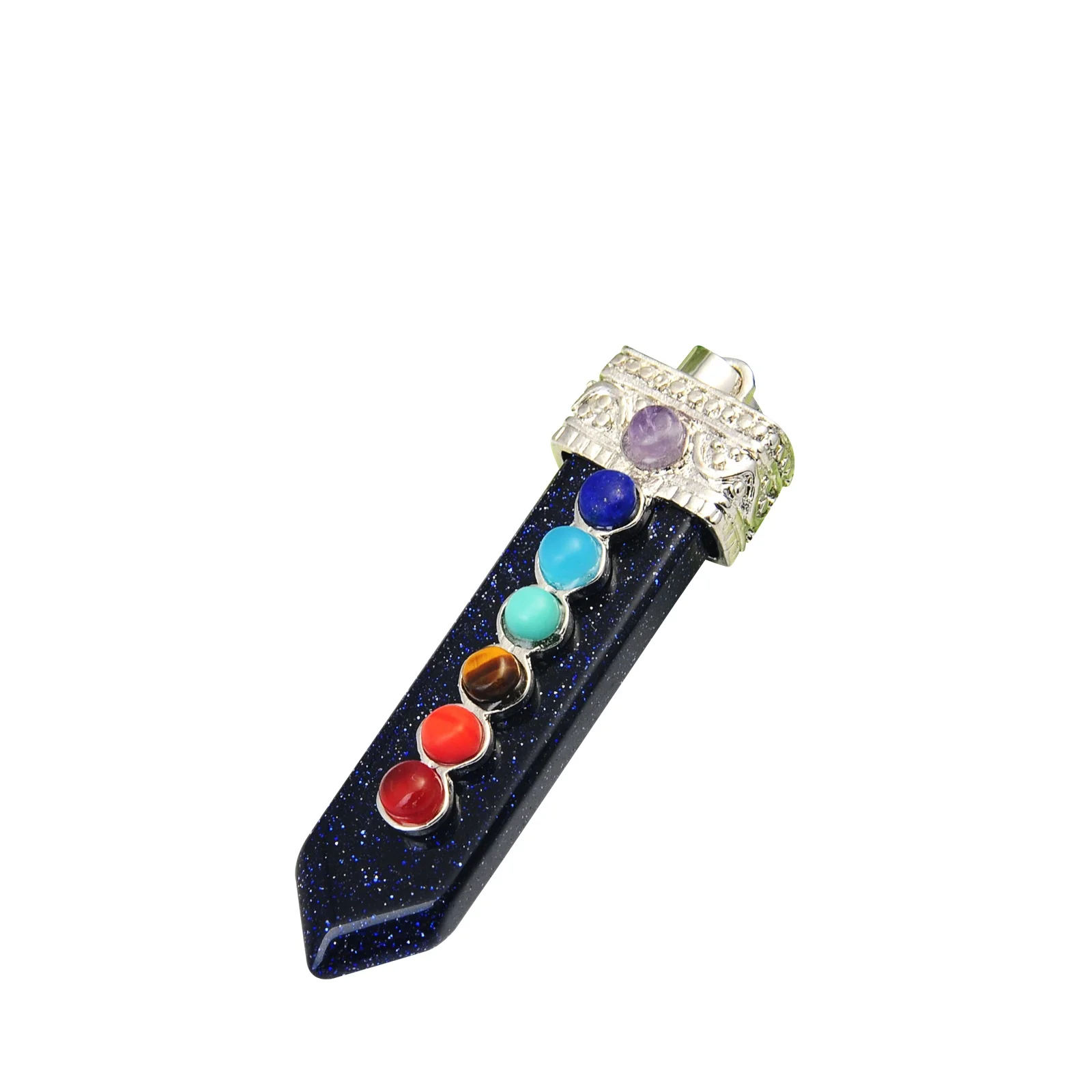 JOYA 2019 New Valentine's Day Gift Lady Pendant Natural Crystal Seven Chakra Sword Stone | Украшения и аксессуары