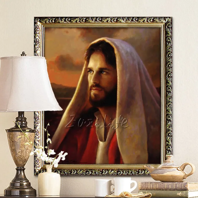 Jesus Christ portrait painting decorative print in Giclee art household adornment picture wall sticker home decor | Дом и сад