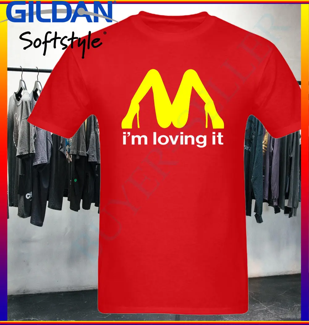 Лето 2019 Мужская футболка с круглым вырезом новая забавная I'm Love It sex girl|Мужские