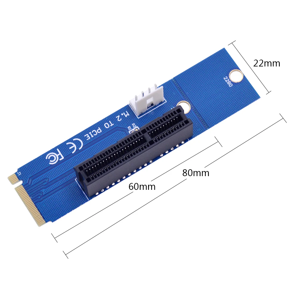 Адаптер CHIPAL PCI E 4X Мама к NGFF M.2 папа e 1x 4x с кабелем питания для майнера BTC|pci-e 1x|ngff