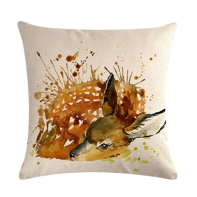 Наволочка с рисунком оленя Sika декоративная наволочка чехол для дивана 45*45 см