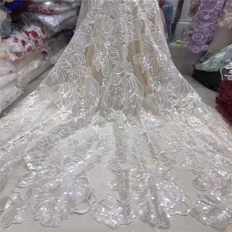 Gold Sequins Lace For Wedding Dress African High Quality Latest Laces with gold Sequin Fabric 2018 HJ1177-1 | Дом и сад