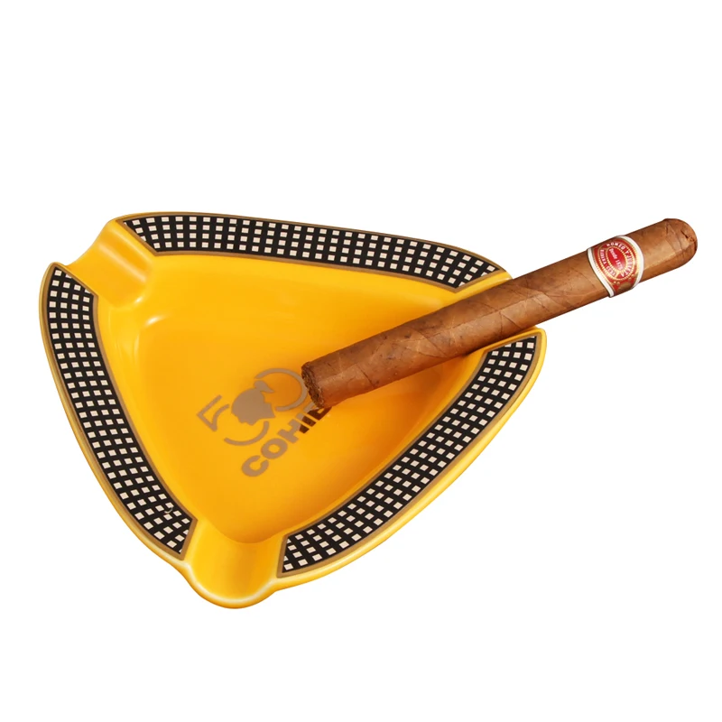COHIBA керамическая пепельница для сигар круглые гаджеты переносные 3 портсигар