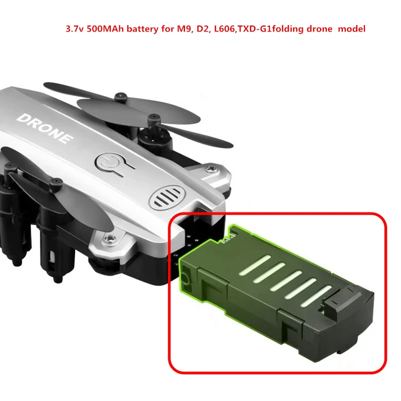 

3,7 V 500mAh Аксессуары для квадрокоптера мини uav литиевая батарея M9, D2, L606, фотоскладная модель дрона, литиевая батарея