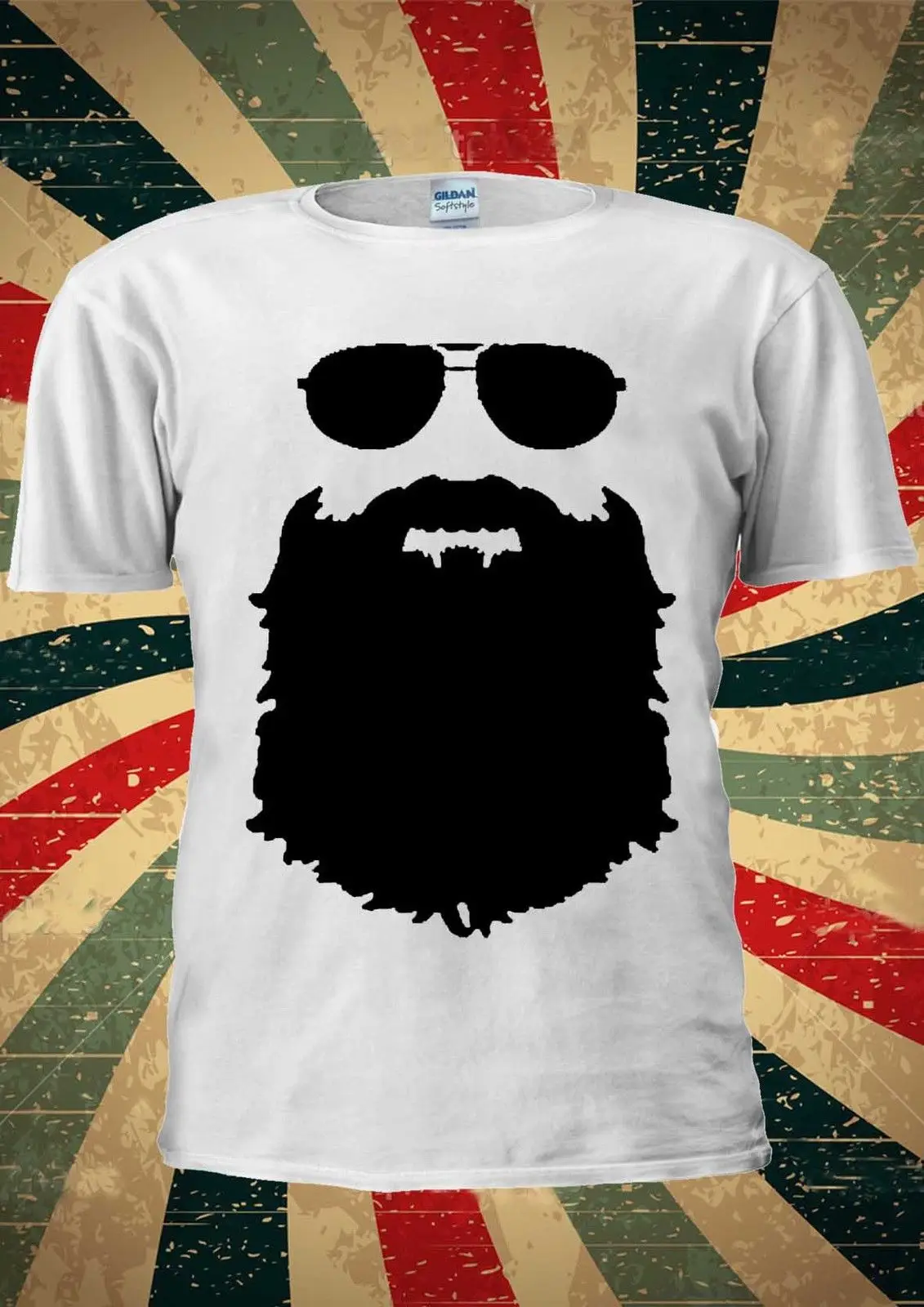 Респект Борода Усы Tumblr модная футболка мужская и женская унисекс 1755 Подарочная