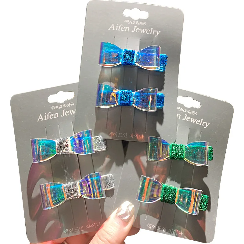 Новый детский головной убор цветные банты с блестками и Желейными бантами
