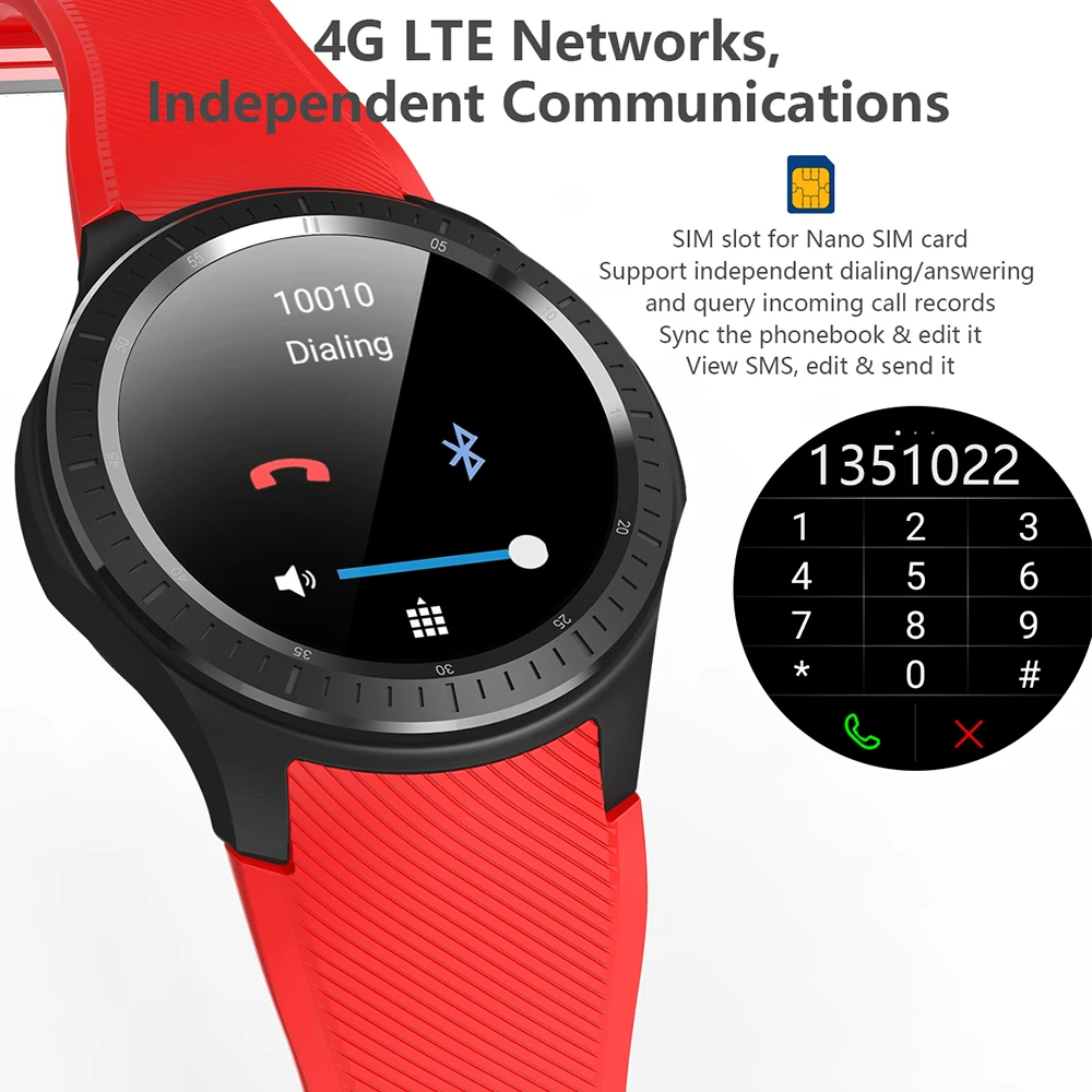 Makibes AT06 4G gps Смарт часы кровяное давление Фитнес телефон слежения Android 7 1 600 мАч