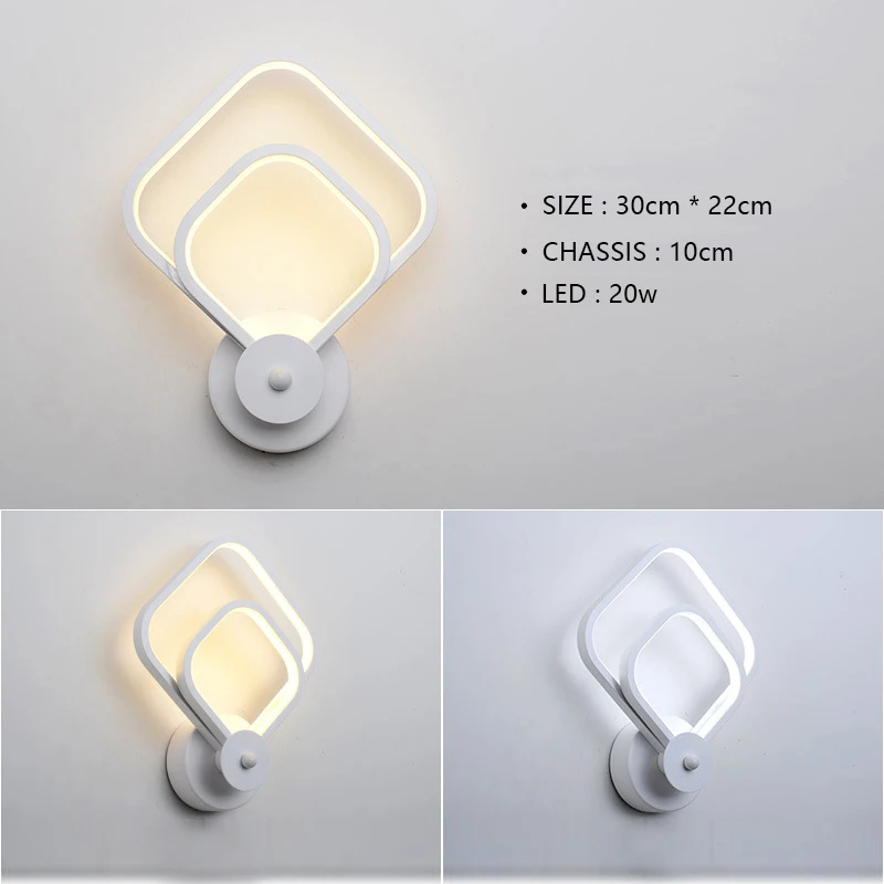 Светодиодный настенный светильник для спальни 24 Вт украшение дома алюминиевый