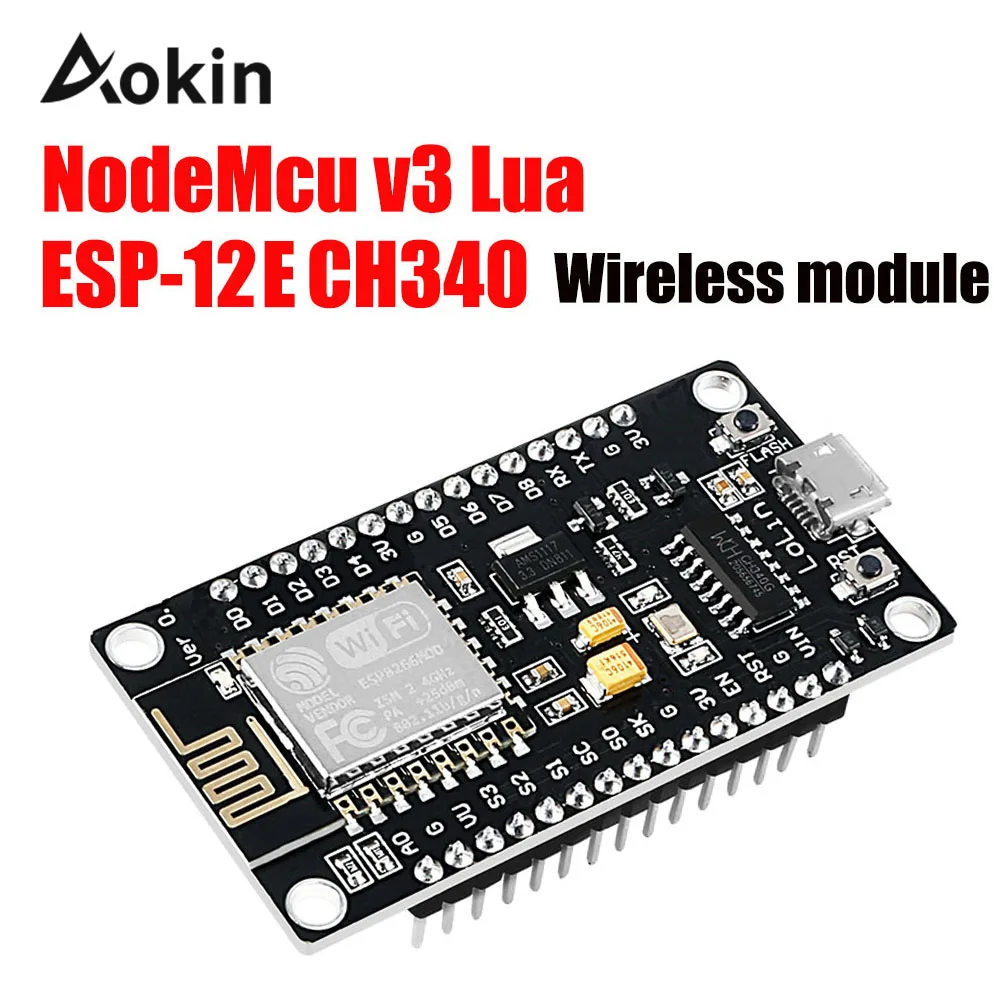 Беспроводной модуль NodeMcu v3 Lua WIFI Интернет вещей макетная плата ESP12E с антенной pcb usb