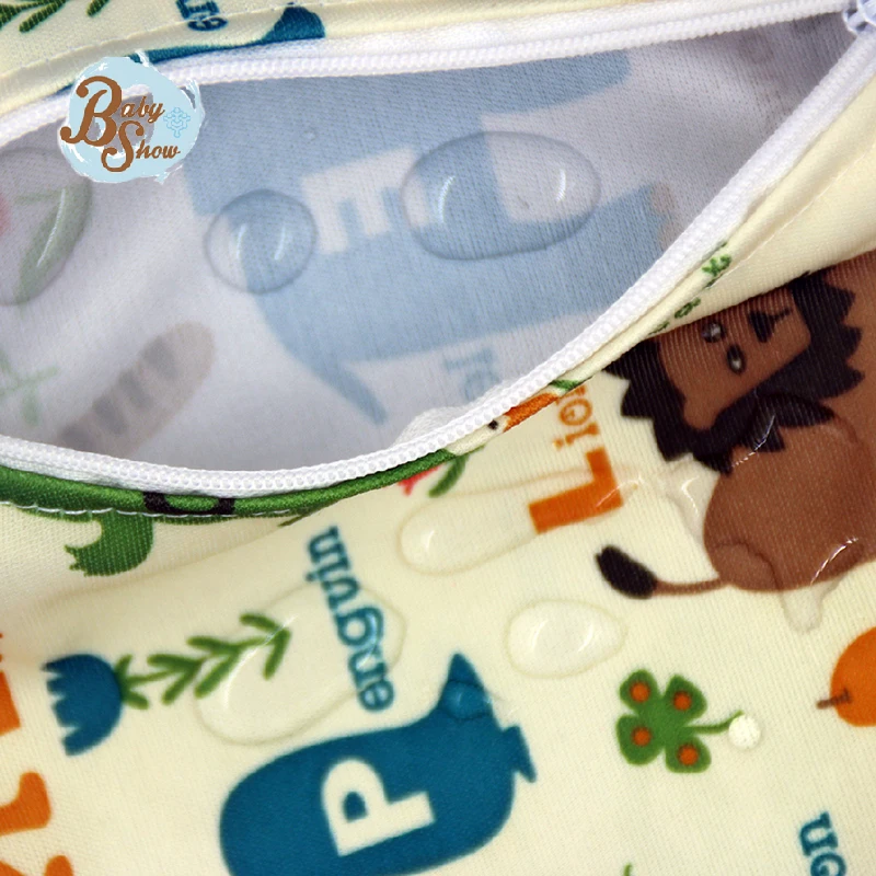 [Pororo] многоразовая полотняная пеленка сумка 16*20 см один карман на молнии мини