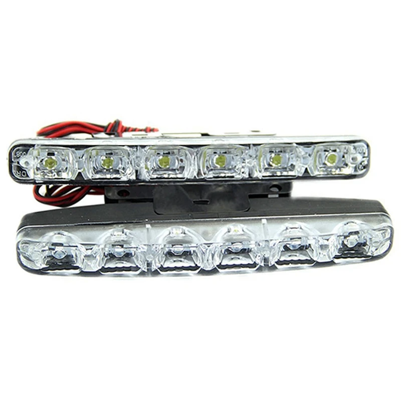2X ксеноновые белые 6 Led очень яркий DRL дневные ходовые фары Противотуманные фары|Светодиодные модули| |