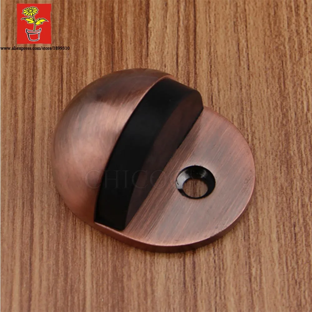 CHICOO  Modern Locating Gates Zinc Alloy Door Fittings Floor Mounted Antique copper Door Fittings