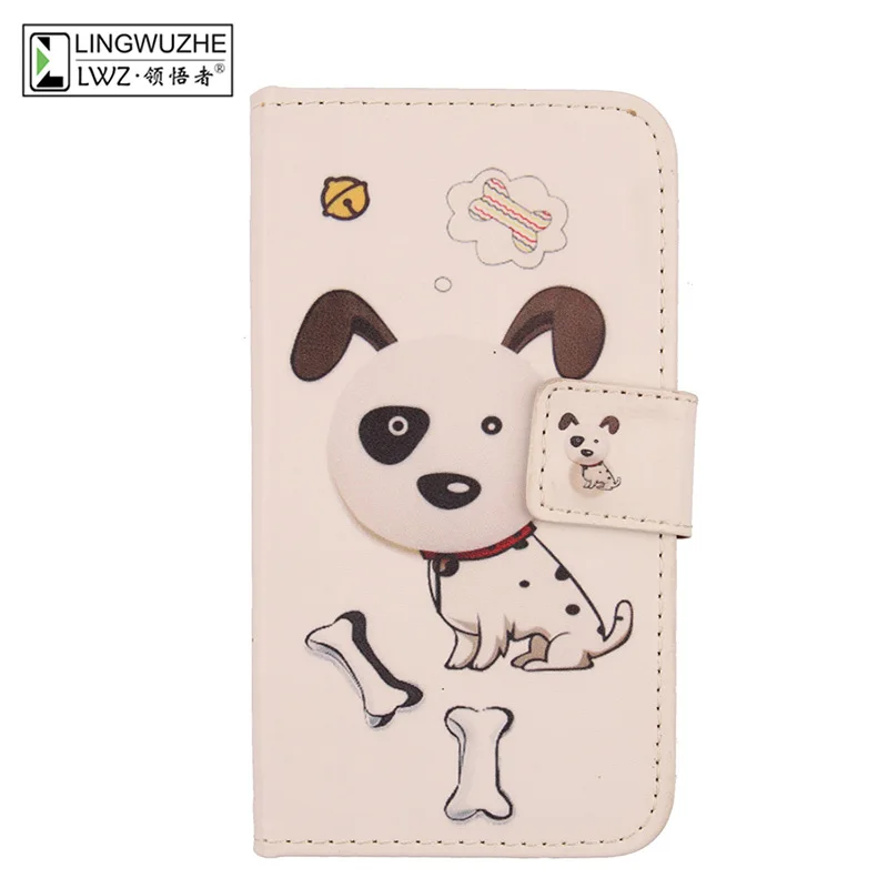 LINGWUZHE Чехол книжка из искусственной кожи с милым рисунком для Letv Coolpad Cool1 LeEco 5