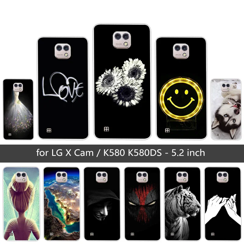 5.2 inch for LG X Cam K580 Slim TPU Wed Dress Phone Cases K580DS Soft Silicone Shell Funda Lg Cover Coque |