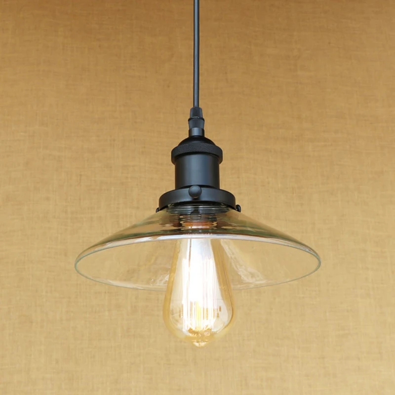 Современная светодиодная стеклянная Подвесная лампа в стиле ретро винтажный