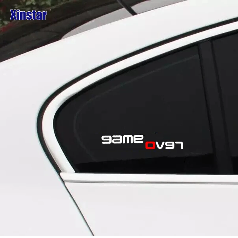 Наклейка на автомобильные окна gameover 2 шт для revo volkswagen golf 7 passat B5 B6 B7 Golf MK4 MK6 MK7 CC R20 R32