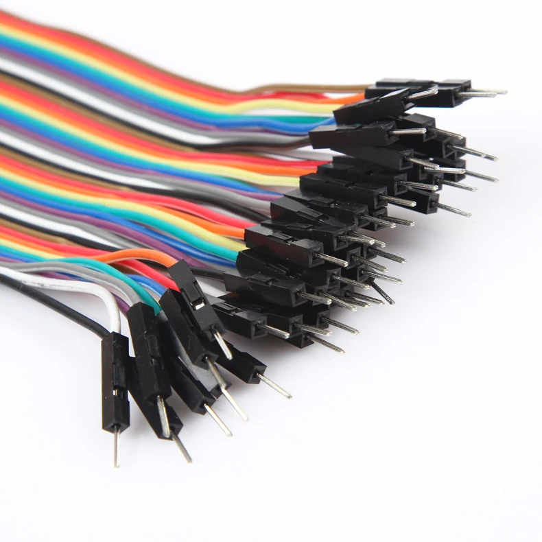 

1PCS/LOT YT2042B Dupont line 40P flexible flat cable rainbow cable spacing/pitch 2.54 mm wiring harness male to male 20CM
