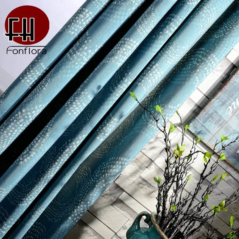 Белые фейерверки синие шторы для гостиной спальни домашний декор кухни двери