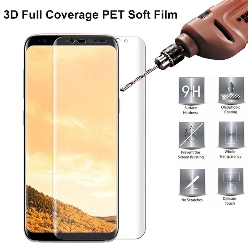 Мягкая изогнутая 3d пленка для Samsung Galaxy Note 9 8 S9 + S8 Plus S6 S7 Edge чехол (не