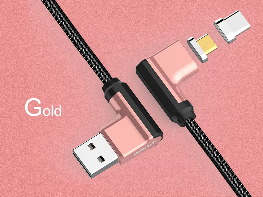 2 в 1 Магнитный 90 градусов 1 м микро USB кабель Быстрая зарядка данных 5V2A Плетеный Тип C L форма зарядное устройство для Xiaomi samsung