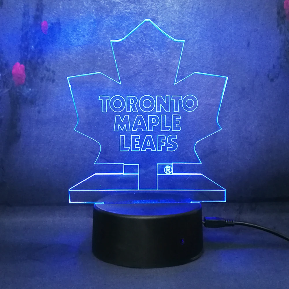 NHL Ice Hockey Toronto Maple Leafs LED Neon Light Sign home decor crafts 7colors changing Night Home Decoration | Освещение