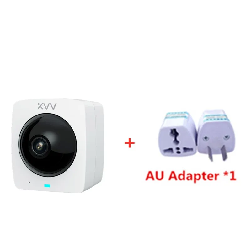 add AU adapter Новая смарт-панорамная ip-камера XiaoVV HD 1080P 360 ° панорамная AI Humanoid Обнаружение ночная версия работа с приложением Mijia - Цвет: add AU adapter