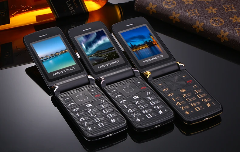 Женский флип телефон Newmind V518 с двойным экраном камерой MP3 MP4 двумя sim картами 2 4