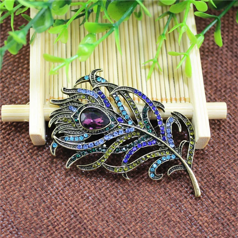 XQ позолоченная старинная бронзовая перьевая Тыква ткацкая жемчужная брошь для