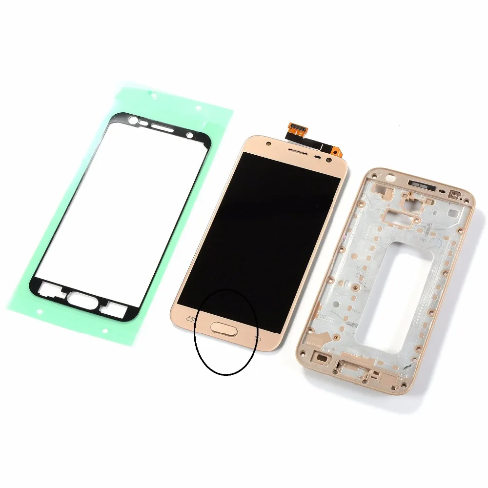 J3 PRO ЖК сенсорный экран для Samsung Galaxy J3 J330 J330F J330FN ЖК-дисплей+ кнопка домой+ передняя рамка Крышка+ клей