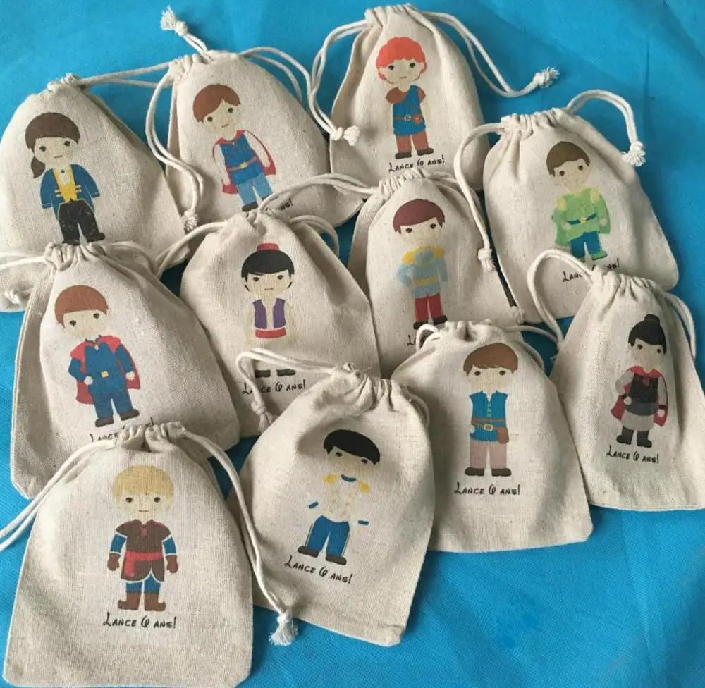 Персонализируйте любое имя принца и принцессы праздничная сумка день рождения