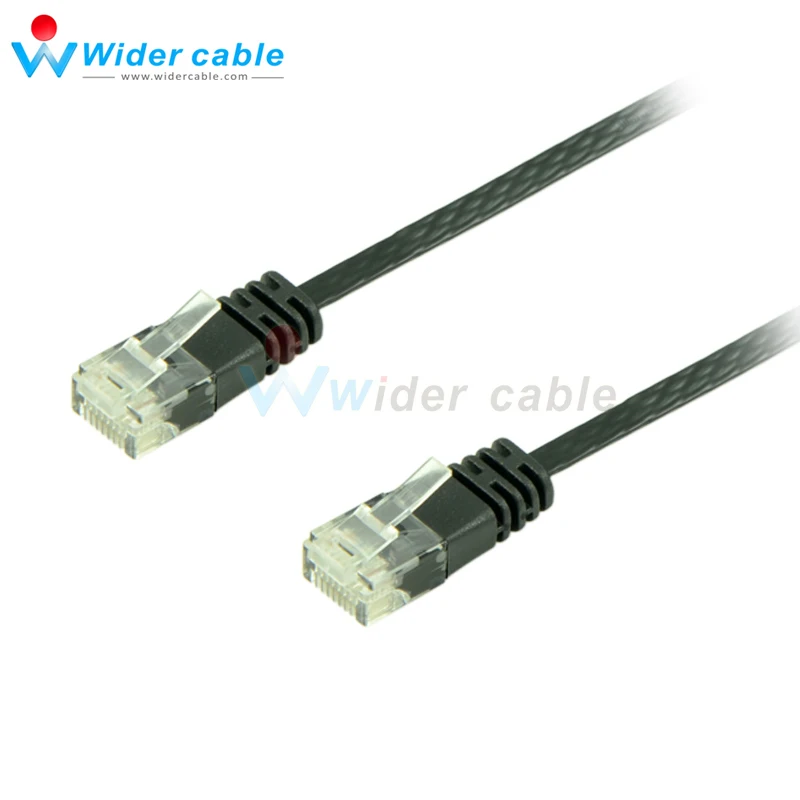 

Гладкий медный патч-провод CAT6, 5 шт., 3 фута, высокое качество, черный цвет, плоский 4 пары, кабель RJ45 CAT6