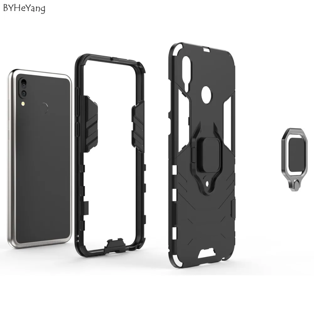 BYHeYang For Huawei Honor Play case Car Holder Stand Magnetic Bracket Cover Ring Bumper Back On Skin | Мобильные телефоны и