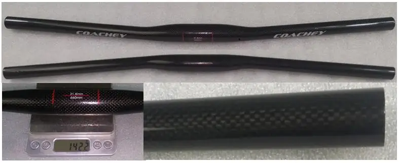 Полный carb on fiber T800 3K UD MTB дорожный крейсер BMX детский плоский руль с OEM ODM логотипом 31,8x580-820 мм