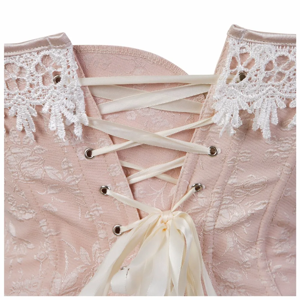 Женские Корсеты Бюстье Overbust Топы пикантная обувь со шнуровкой викторианской