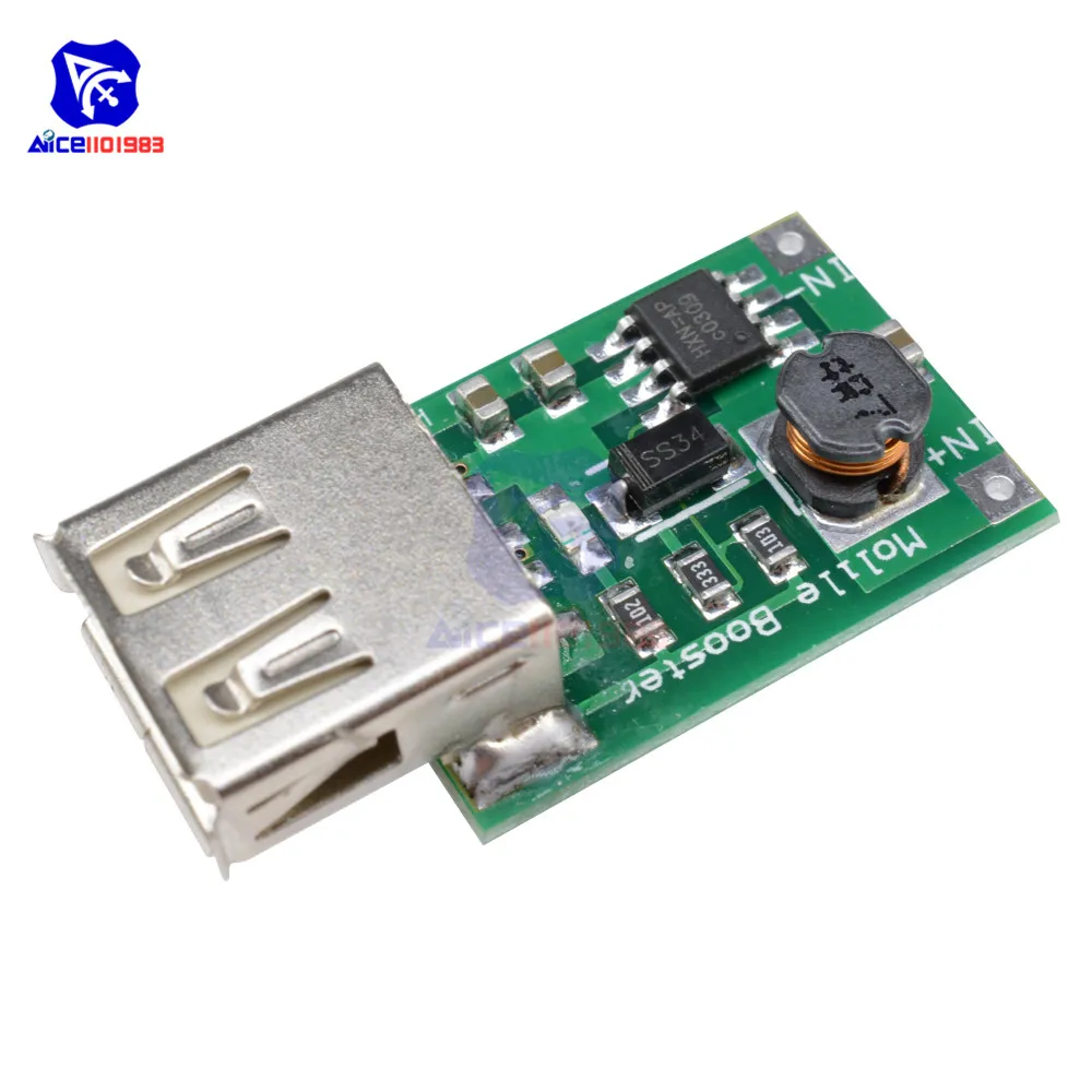 2 в-5 в до 5 В 1200ма USB выход повышающий преобразователь мини DC-DC Повышающий Модуль питания литиевая батарея зарядное устройство плата для телефона камеры