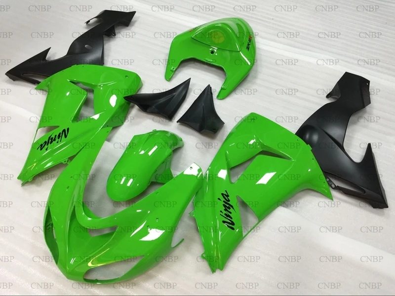 Обтекатель для мотоцикла ZX10r 2007 Ninja ZX 10r 2006 черно зеленый обтекатель Kawasaki
