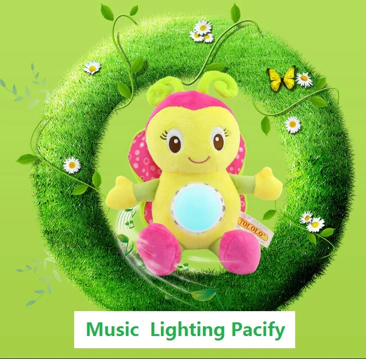 Baby Plush Toy Forest Animals Butterfly Lion Doll Children Kids Music Electric Toys with Sound and Light Multifunction Toy Gifts