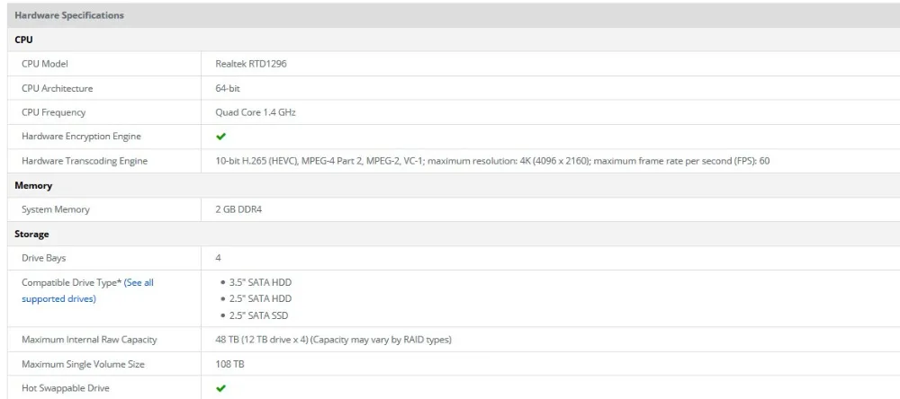 NAS Synology Disk Station DS418 4-bay бездисковой nas сервер nfs Сетевое хранилище Облачное хранилище, 2 года гарантии