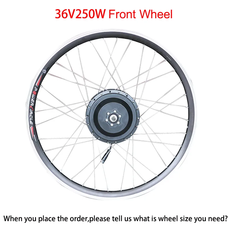 36v250wfrontwheel Электрический мотор для центрального движения колеса 36 v/48 v высокоскоростной безщеточный мотор-редуктор колеса для 2" 24" 2" 700C 28" преобразователя для электрического велосипеда с сертификатом ce комплект - Цвет: 36v250wfrontwheel