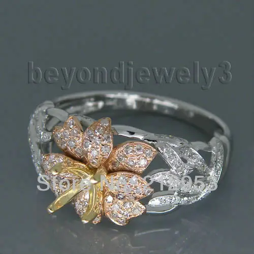 Кольцо обручальное круглое однотонное двухцветное 5 мм 18 карат SR352A|fine jewelry|diamond