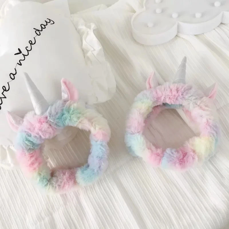 Nooer Colorful Unicorn Plush Shoulder Bag Rainbow Unicorn Plush Toys Tissue Box Girls Plush Toys Birthday Gift